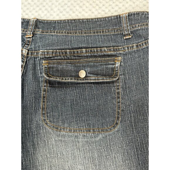 Venezia Jeans Womens Size 16 Medium Flare Leg Crop Casual Wear Pockets Denim - Picture 6 of 12